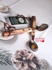 Captain Stag 天然橡木咖啡匙羹(日本製)一對裝