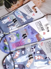 Stream print socks 